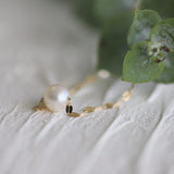 14K Gold Pearl Choker Necklace