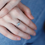 Sky Blue Topaz Heart-Shaped Ring