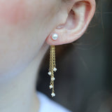 Pearly Waterfall Earrings