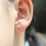 9K Gold Pink Sakura Earrings