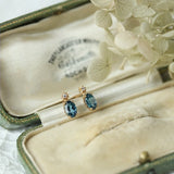 Blue Topaz Star Necklace & Earrings Set