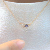 Sparkly Tanzanite Necklace & Earrings Set