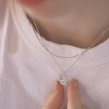 Double Layered Flower Of Hope Necklace