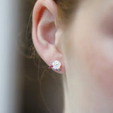 White Sakura Radiance Earrings