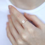 White Sakura Radiance Ring
