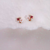 Frangipani Flower Earrings