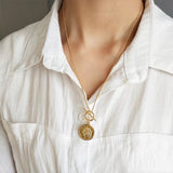 Vintage Coin Toggle Necklace