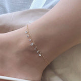 Classic Zirconia Crystals Anklet