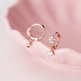 Jasmine Flower Loop Earrings