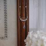 Pearly Blue Topaz Necklace