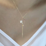 Dangling Flower Of Hope Necklace