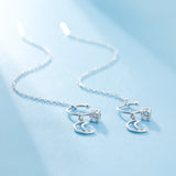 Waning Crescent Moon Ear Threader